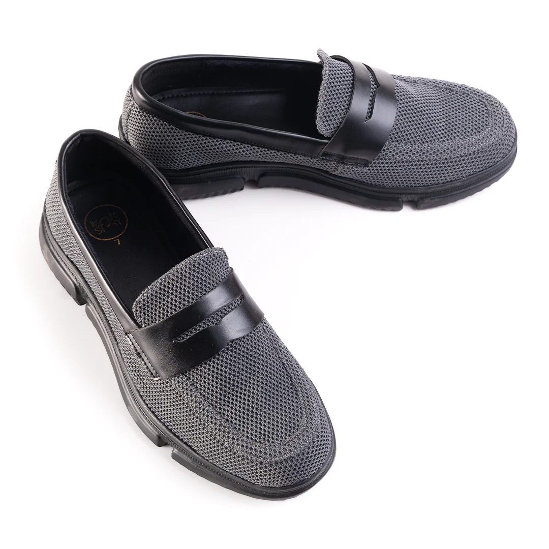 Monkstory Gravity Lift Supreme Comfort Mesh Slip-On Sneakers - Charcoal Grey & Black - Image 9