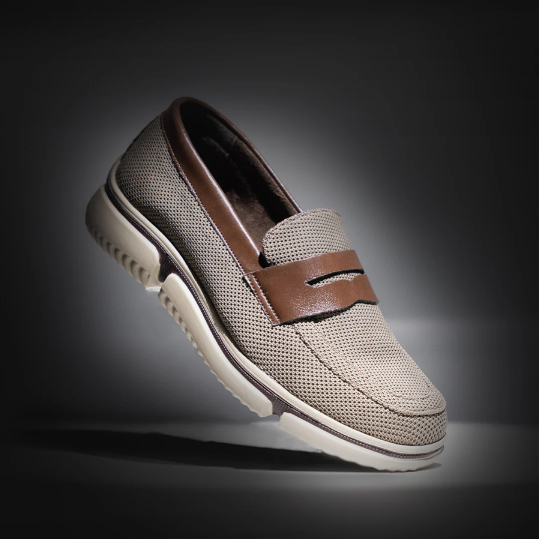 Monkstory Gravity Lift Supreme Comfort Mesh Slip-On Sneakers - Taupe Beige & Brown - Image 4