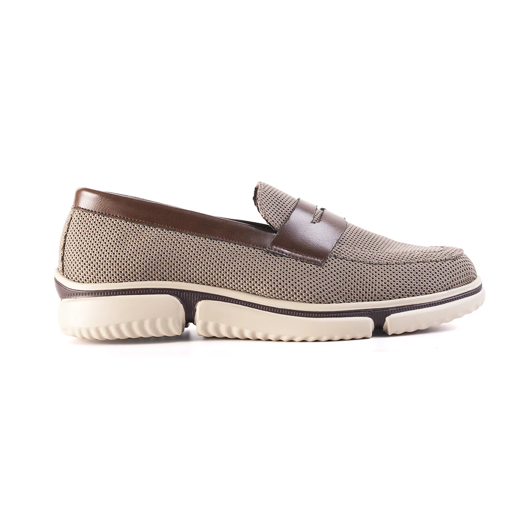 Monkstory Gravity Lift Supreme Comfort Mesh Slip-On Sneakers - Taupe Beige & Brown - Image 5