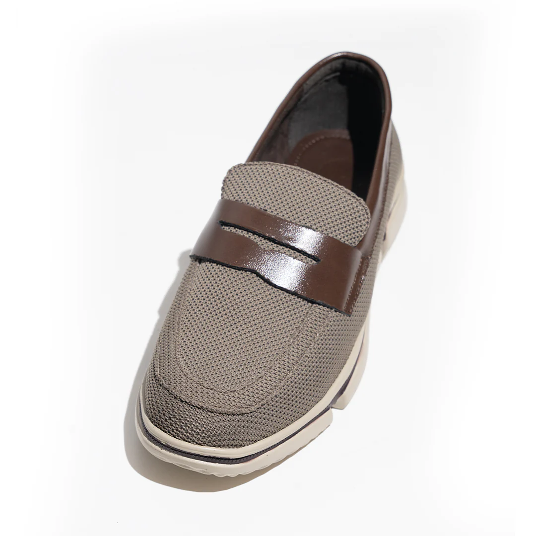 Monkstory Gravity Lift Supreme Comfort Mesh Slip-On Sneakers - Taupe Beige & Brown - Image 6