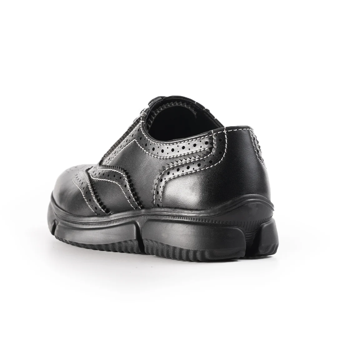 Monkstory Gravity Lift Ultra-Comfort Brogue Sneakers - Black - Image 10