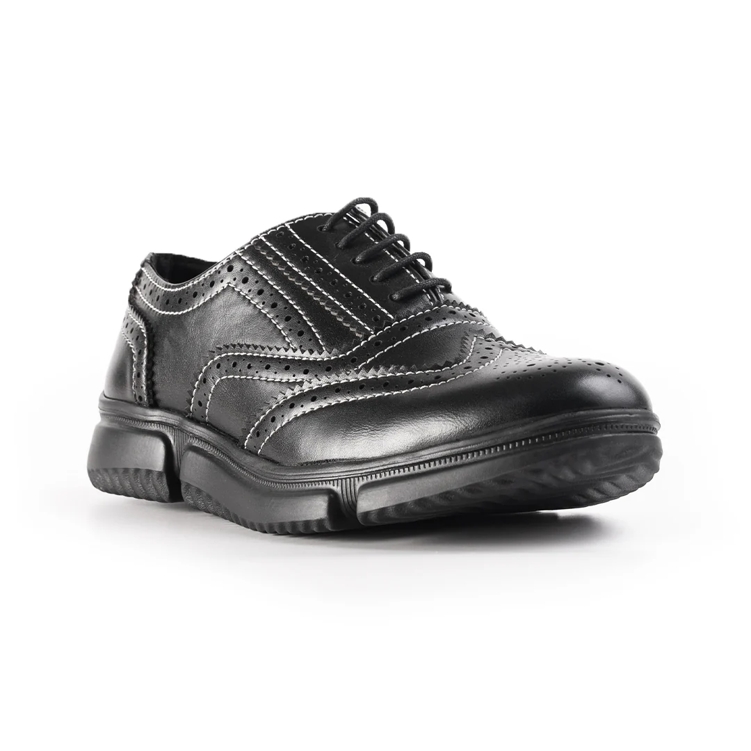 Monkstory Gravity Lift Ultra-Comfort Brogue Sneakers - Black - Image 7