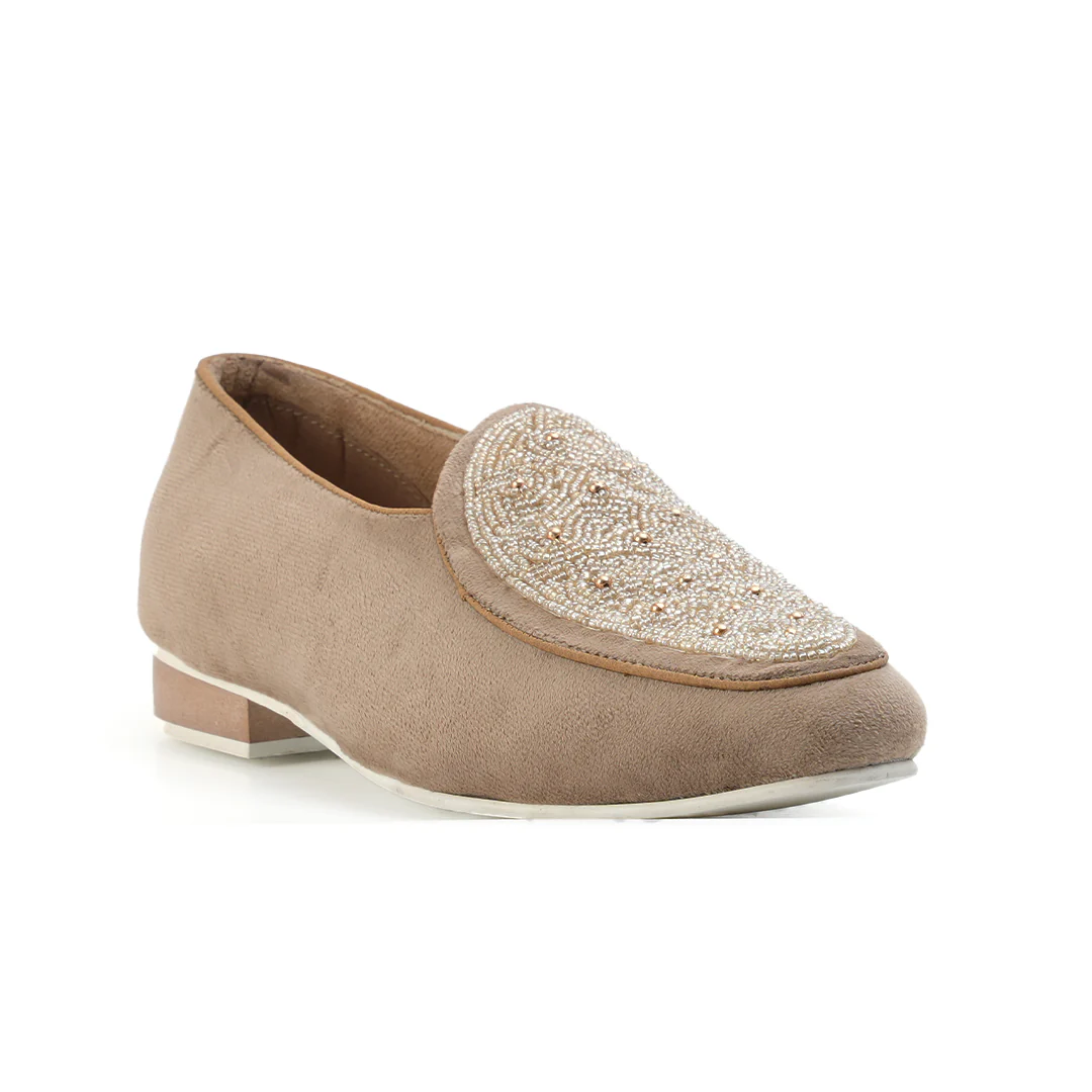 Monkstory Hand-Beaded Slip-ons - Beige - Image 6