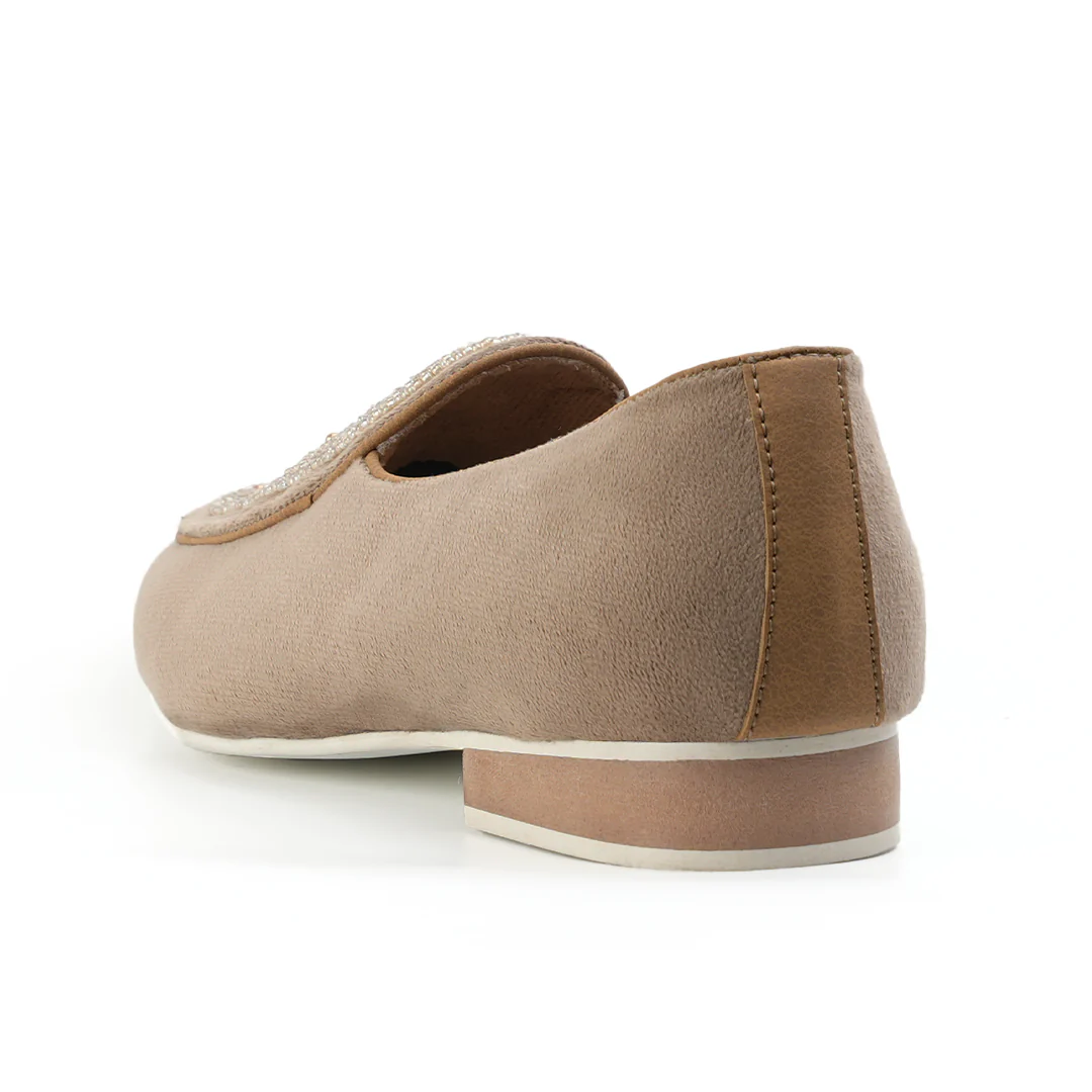 Monkstory Hand-Beaded Slip-ons - Beige - Image 7
