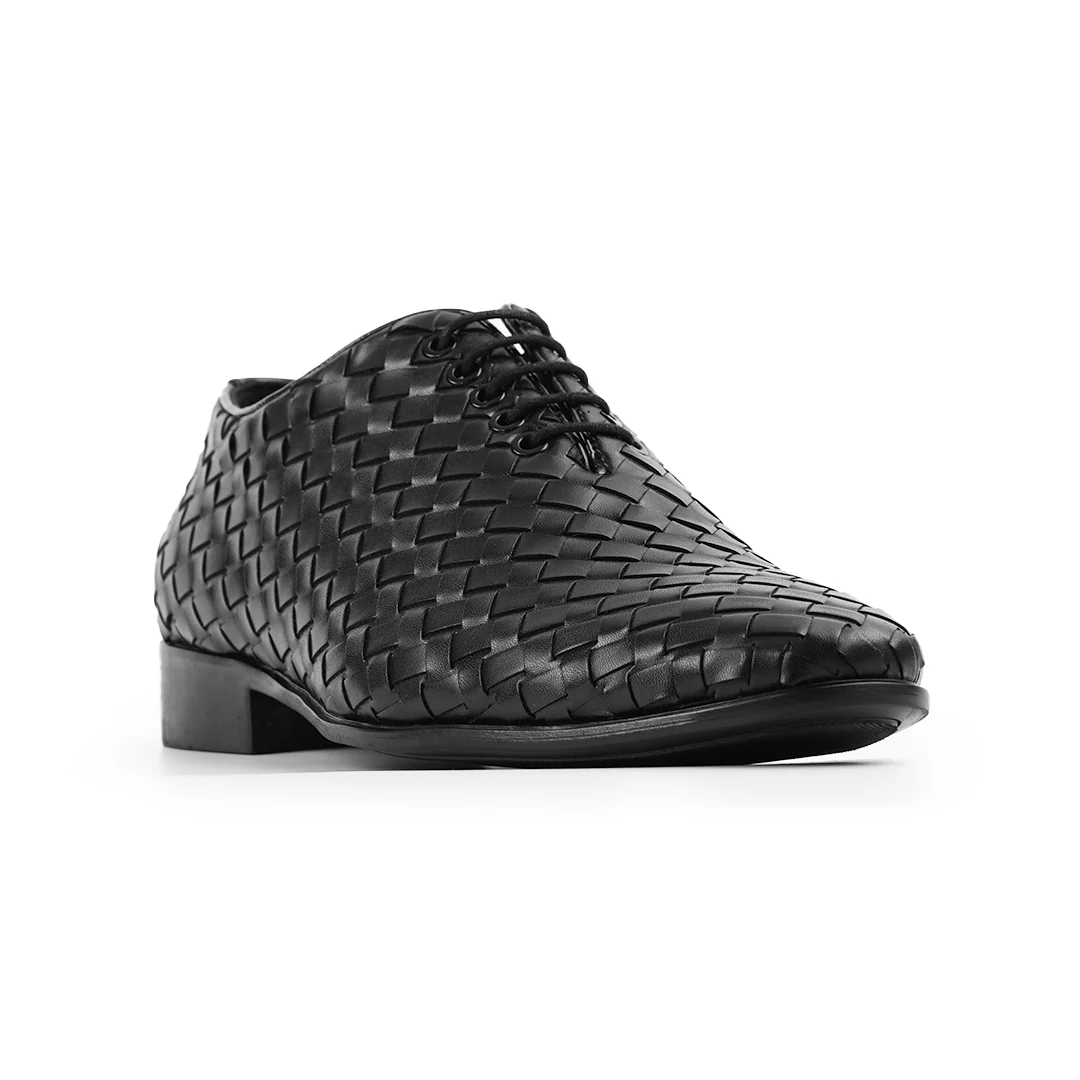 Monkstory Hand Woven Lace-Up Derbies - Black - Image 8