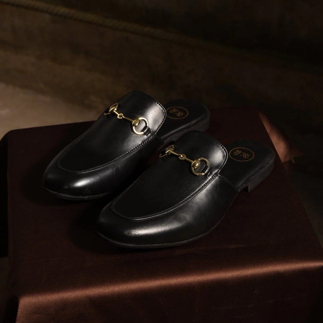Monkstory Horsebit Classic Mules - Black - Image 2
