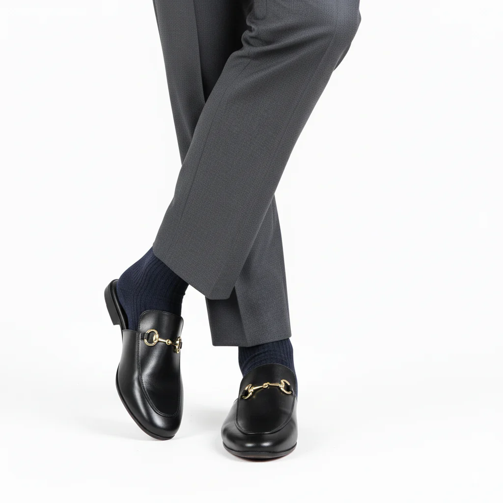 Monkstory Horsebit Classic Mules - Black - Image 3