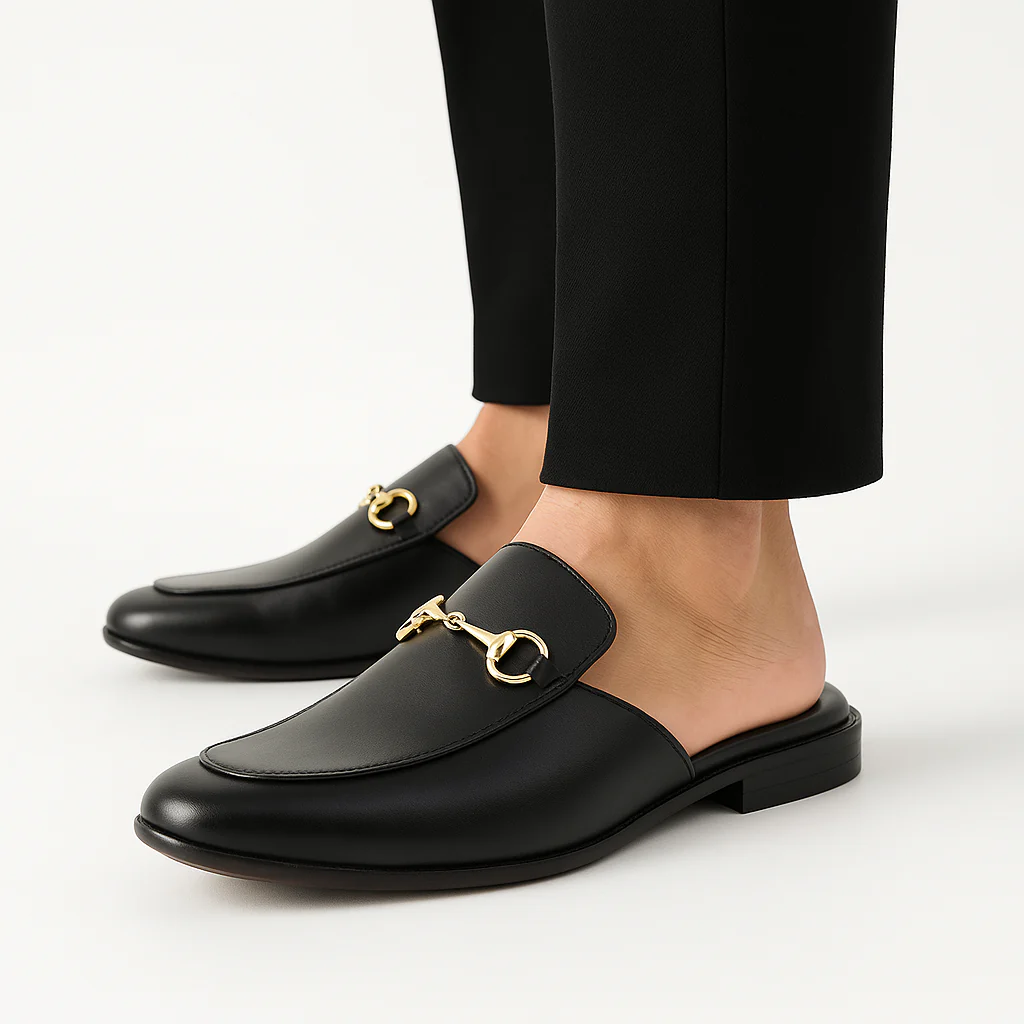 Monkstory Horsebit Classic Mules - Black - Image 8