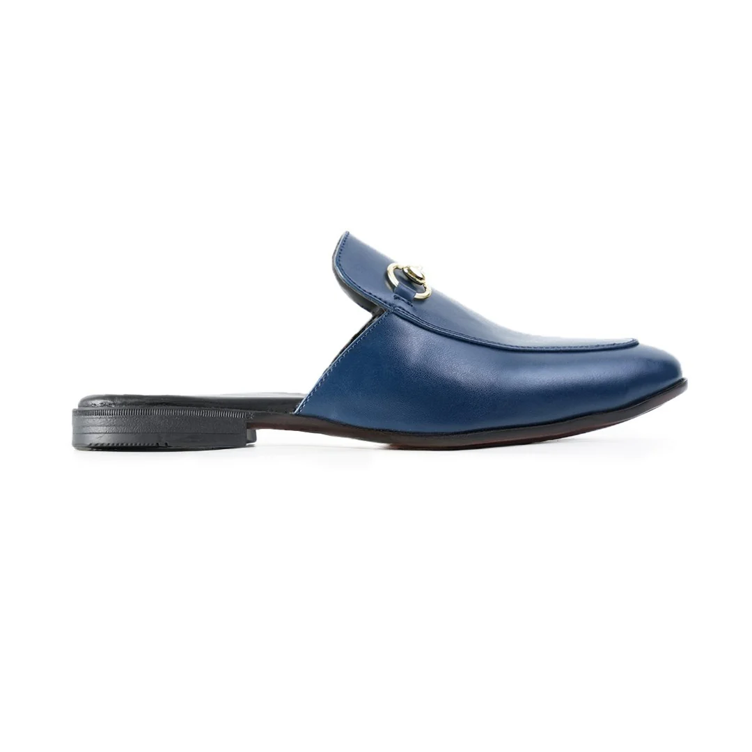 Monkstory Horsebit Classic Mules - Blue - Image 4