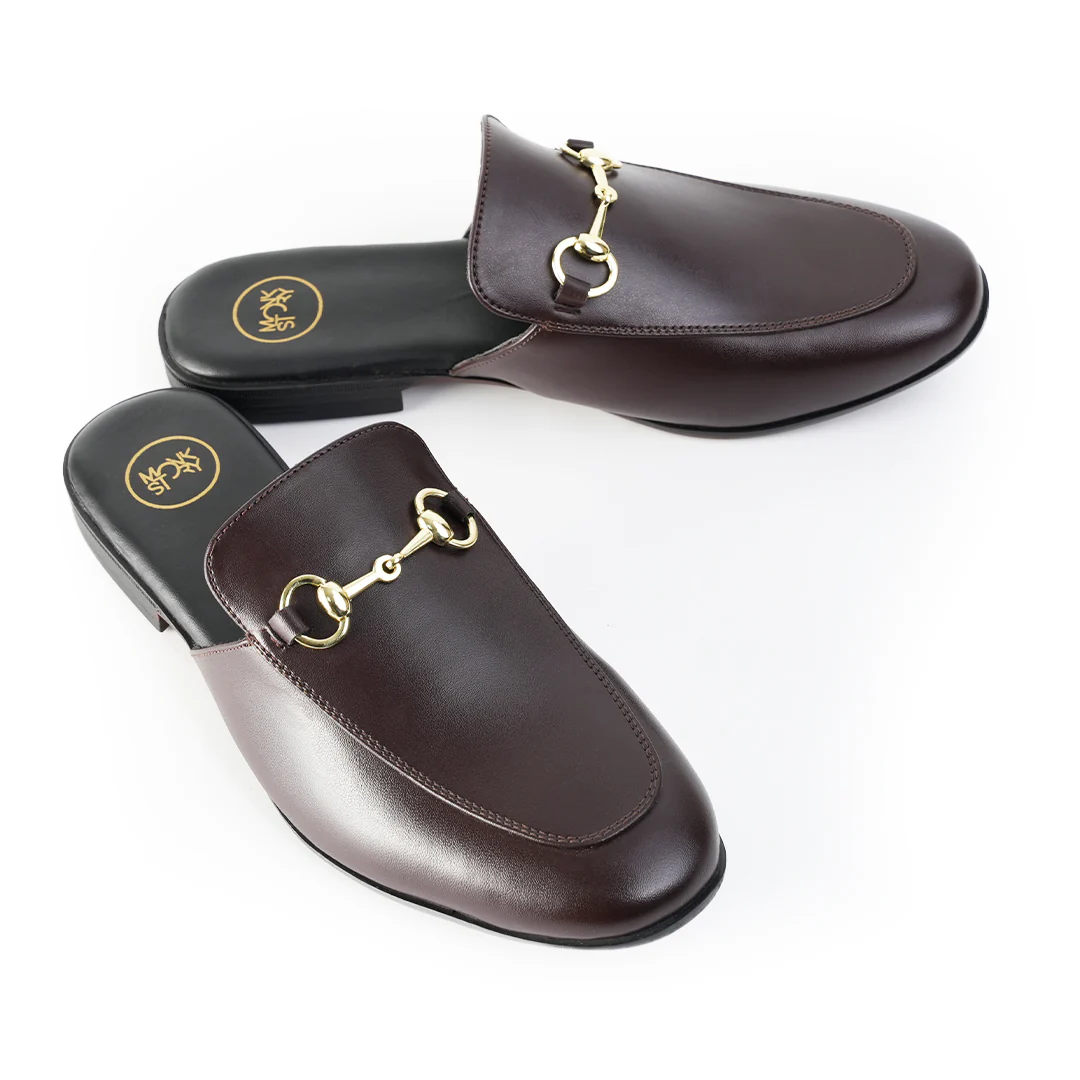 Monkstory Horsebit Classic Mules - Brown - Image 7