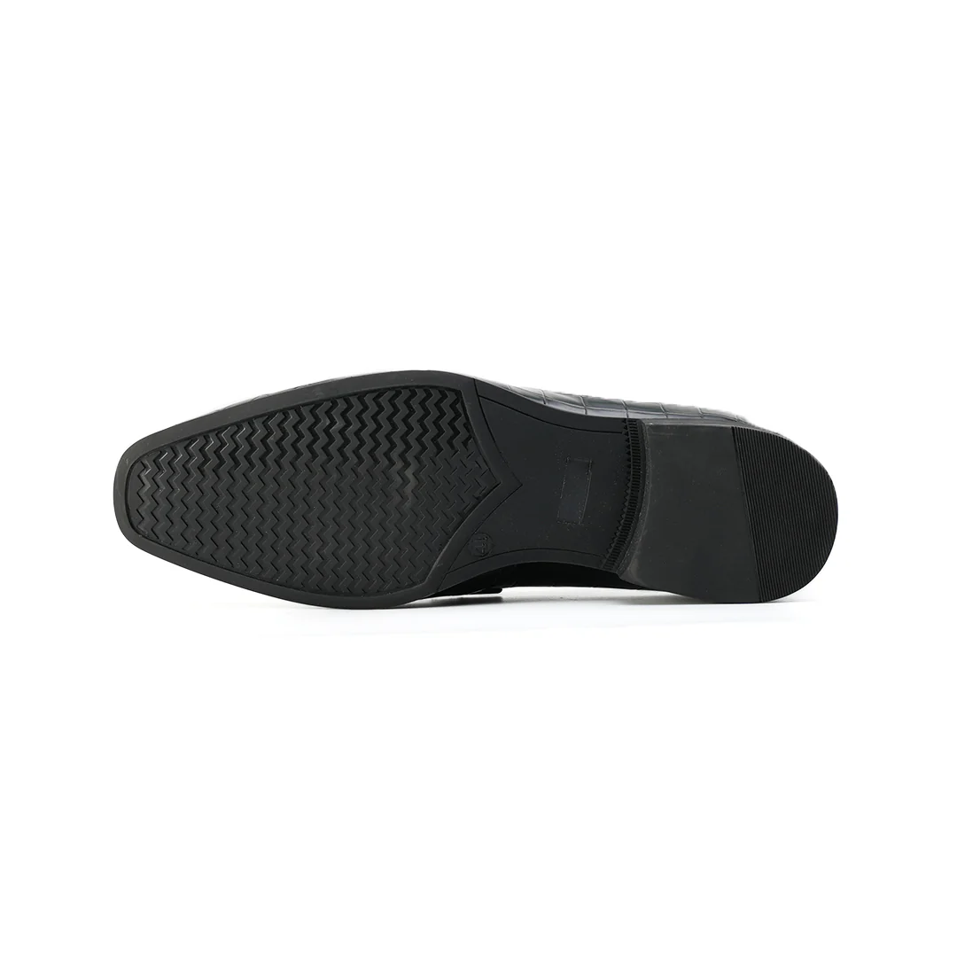 Monkstory Horsebit Croc-Effect Slip-Ons - Black - Image 9