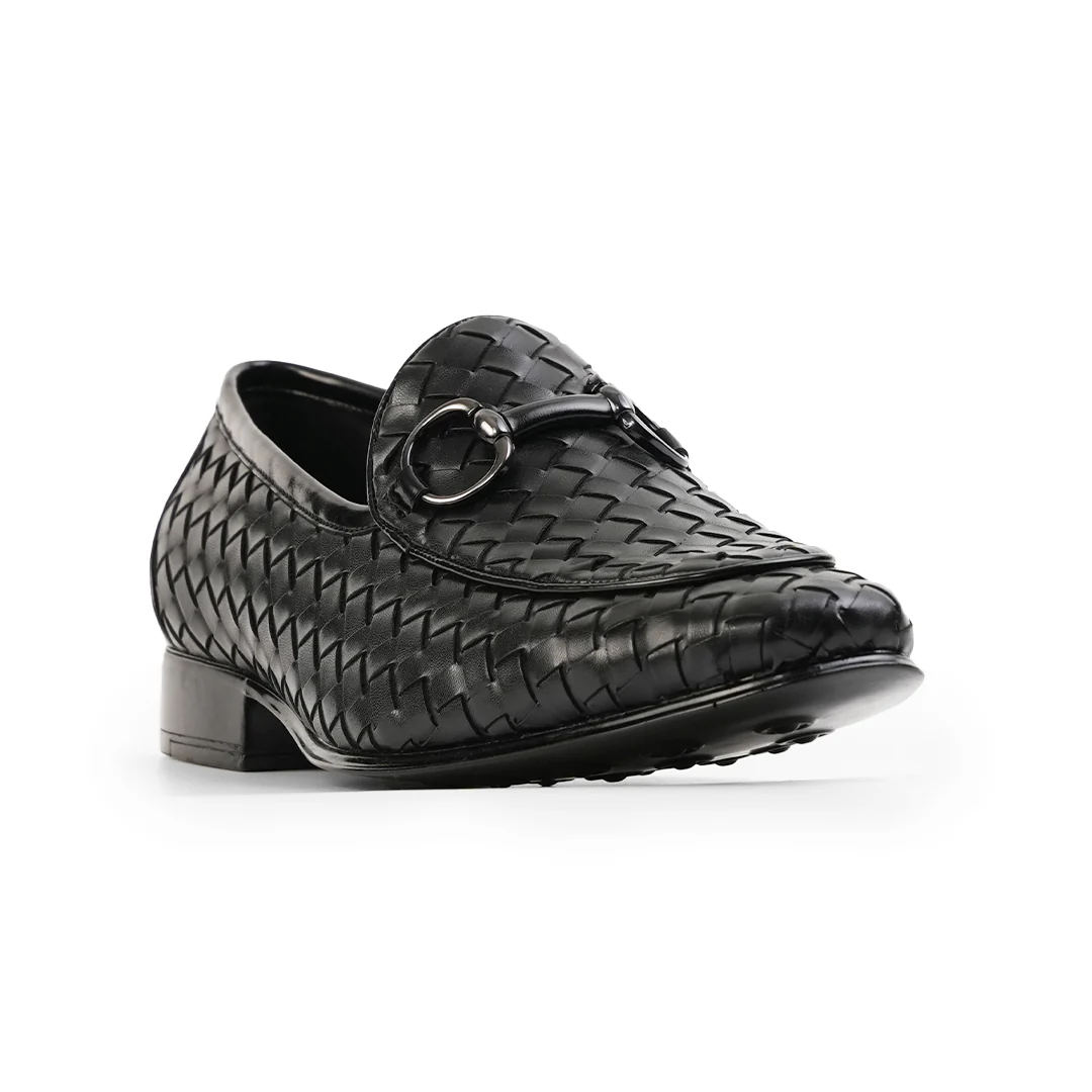 Monkstory Horsebit Smart Hand Woven Slip-Ons – Black - Image 8