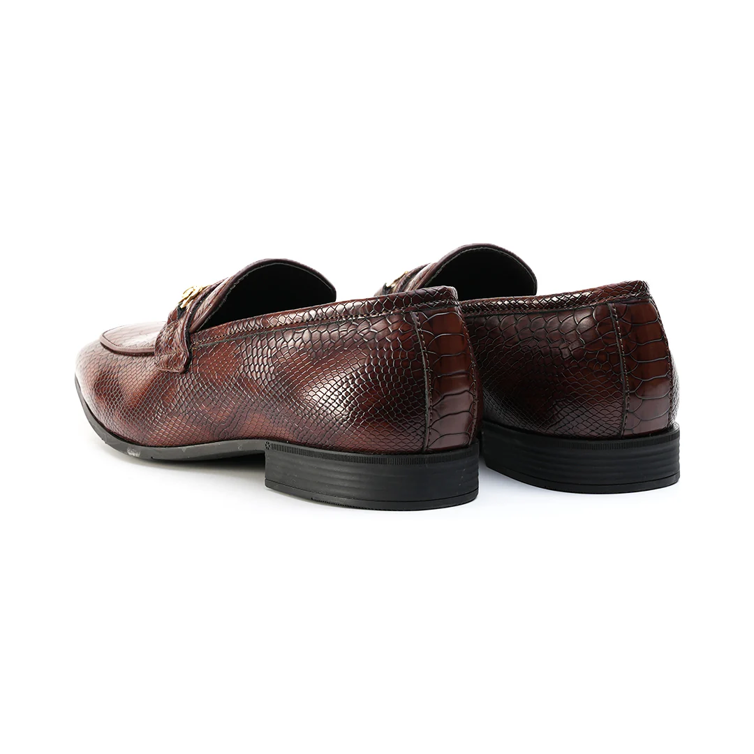 Monkstory Horsebit Snake-Effect Slip-Ons - Brown - Image 6