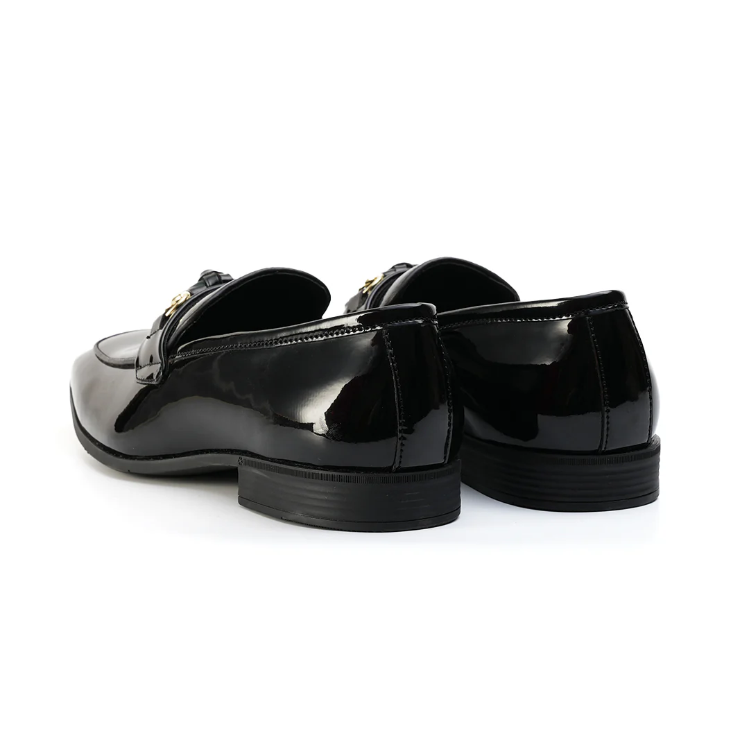 Monkstory Horsebit Tasseled Patent Slip-Ons - Black - Image 5
