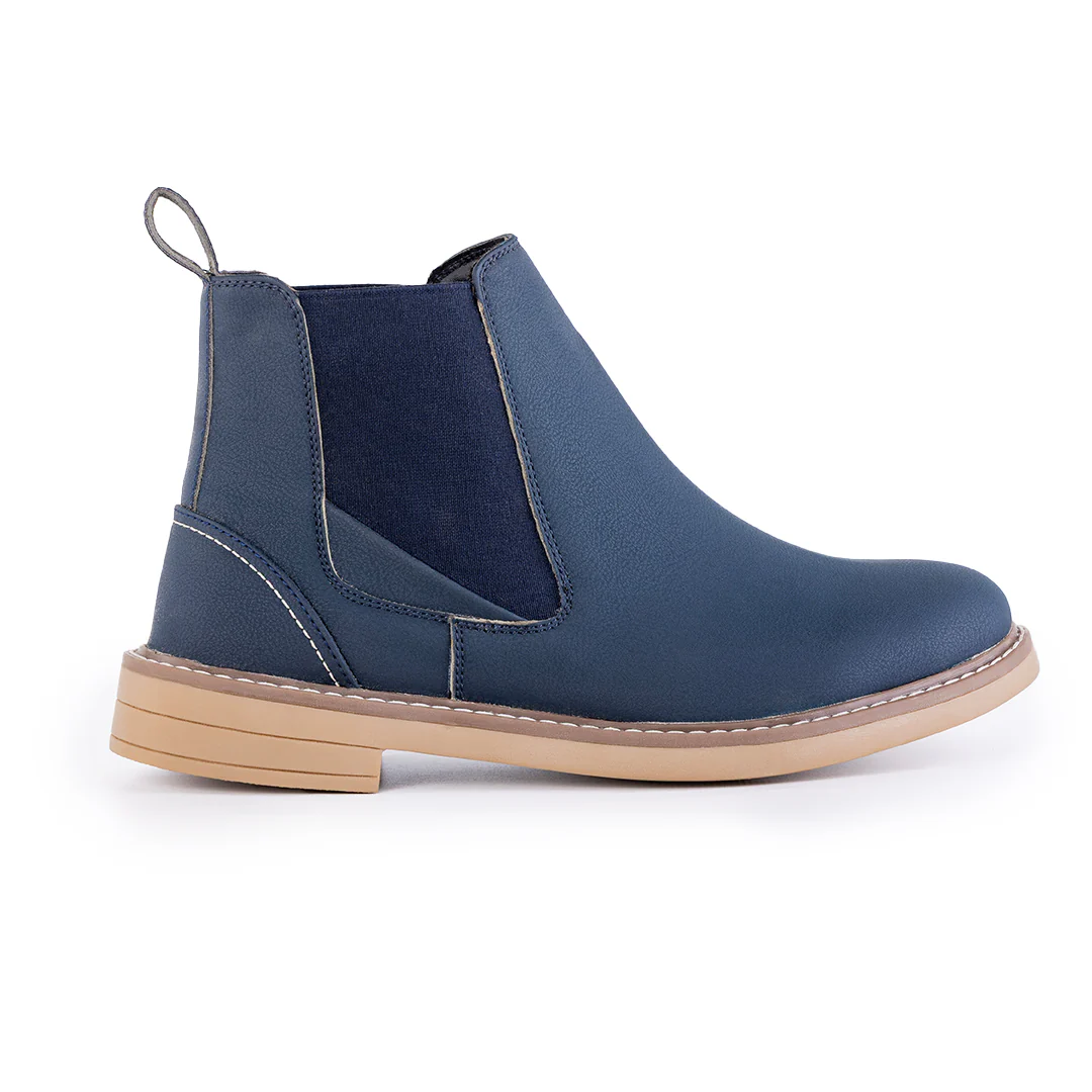 Monkstory Modern Chelsea Boots - Matte Blue - Image 3