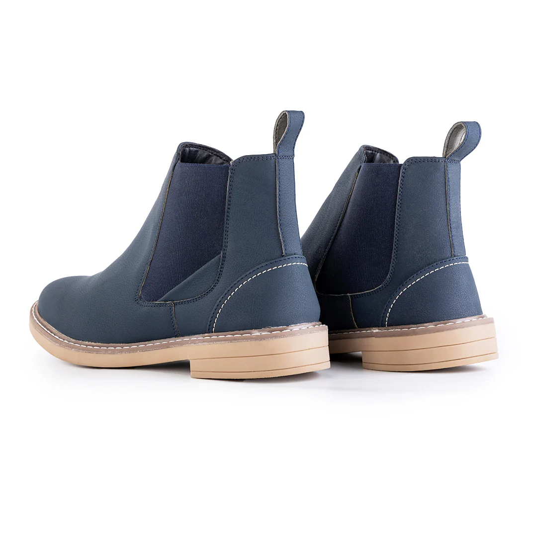 Monkstory Modern Chelsea Boots - Matte Blue - Image 6
