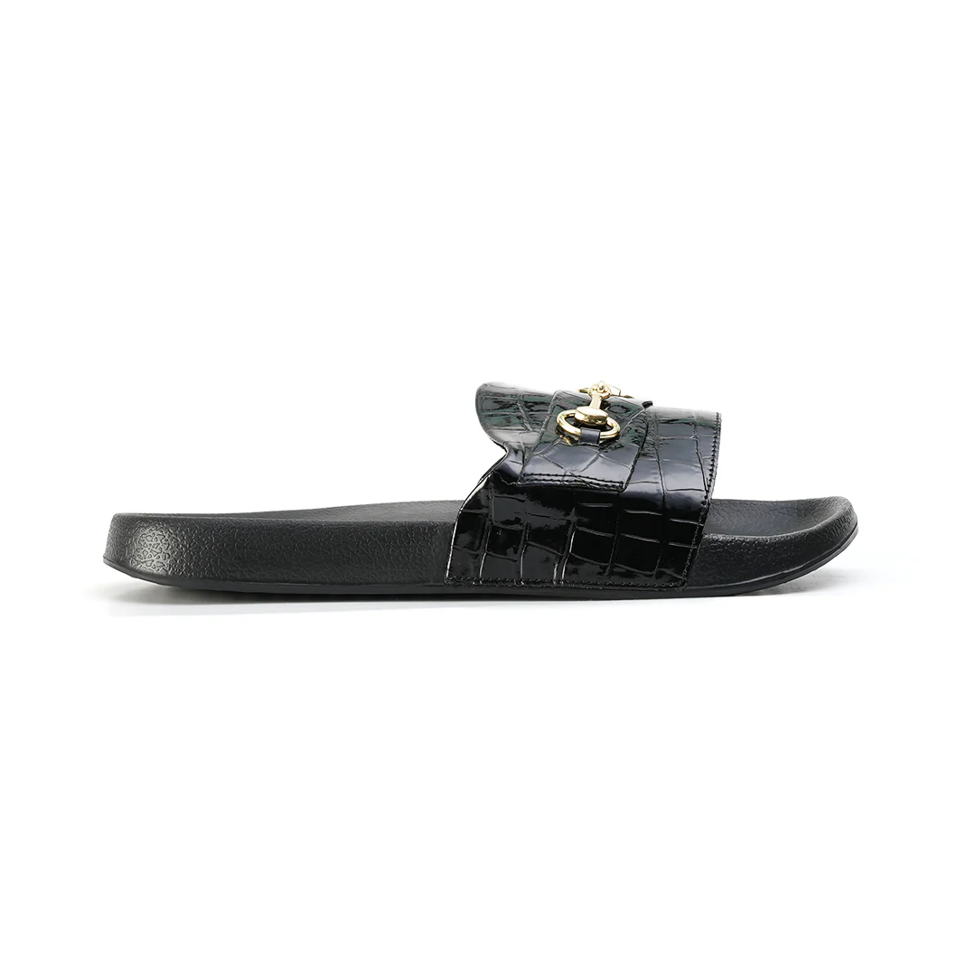 Monkstory Old Money Horsebit Sliders - Black - Image 3