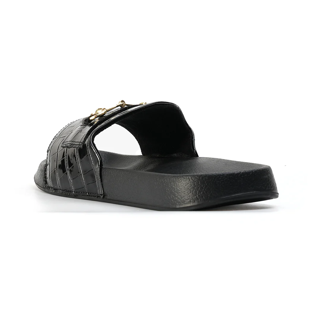 Monkstory Old Money Horsebit Sliders - Black - Image 6