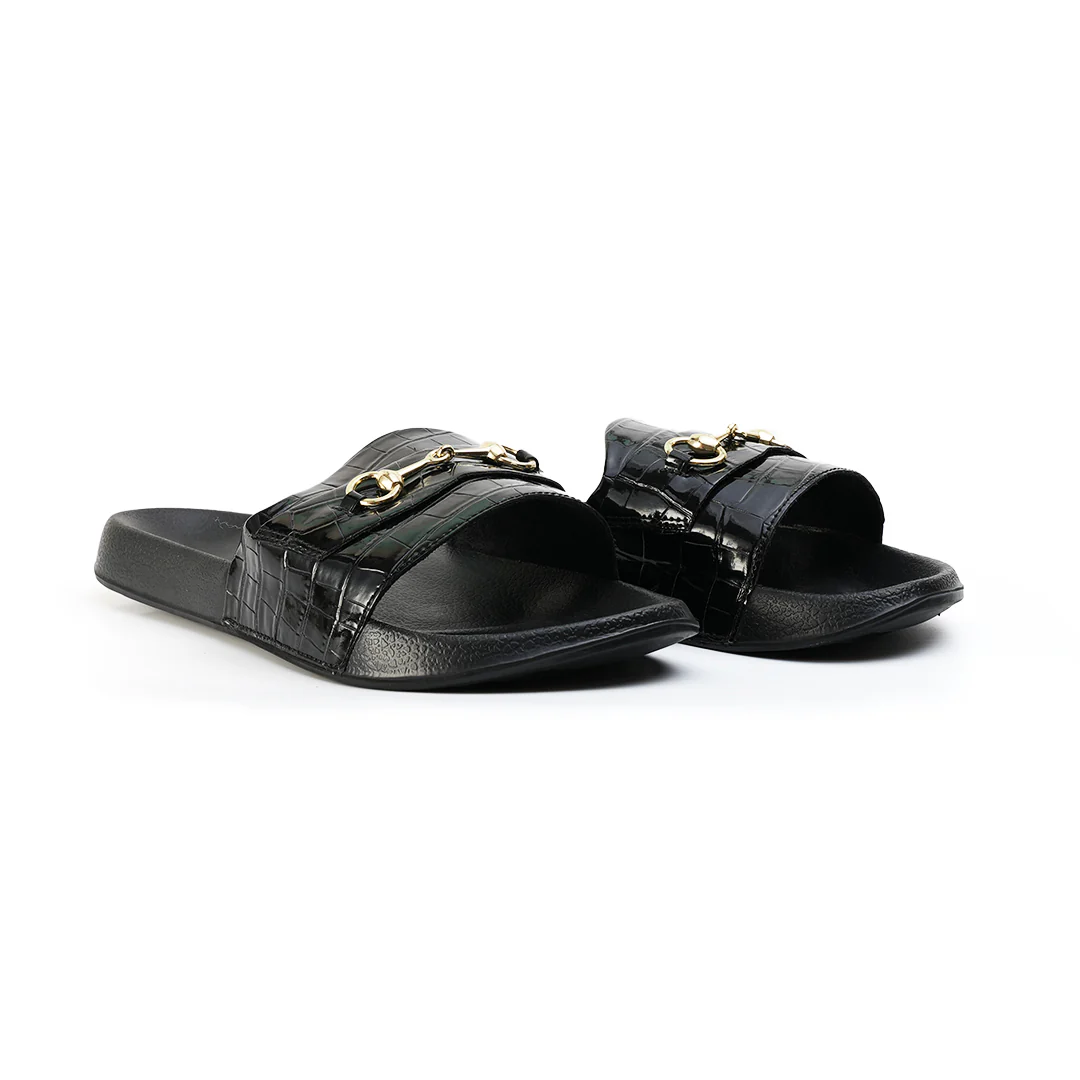 Monkstory Old Money Horsebit Sliders - Black - Image 7