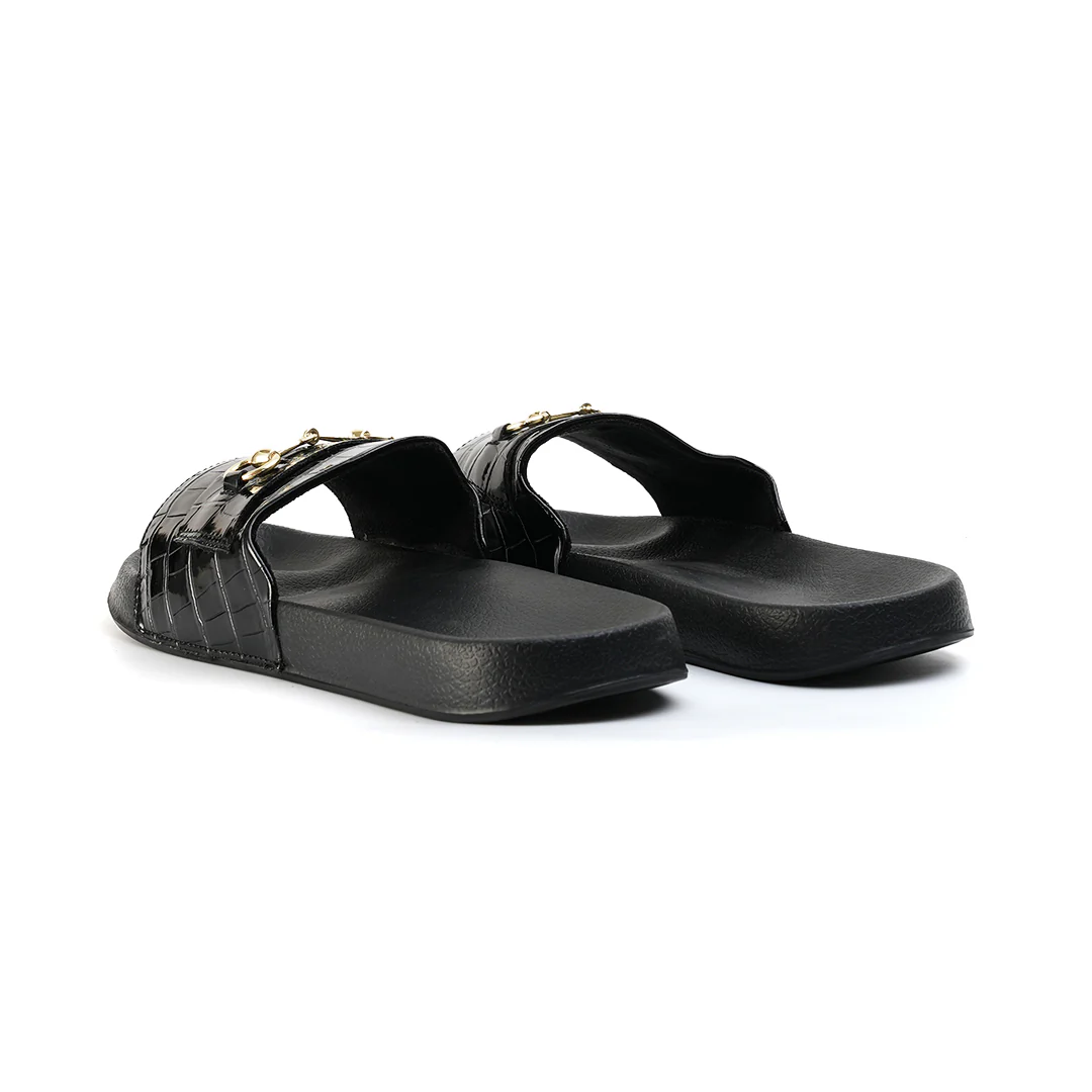 Monkstory Old Money Horsebit Sliders - Black - Image 8