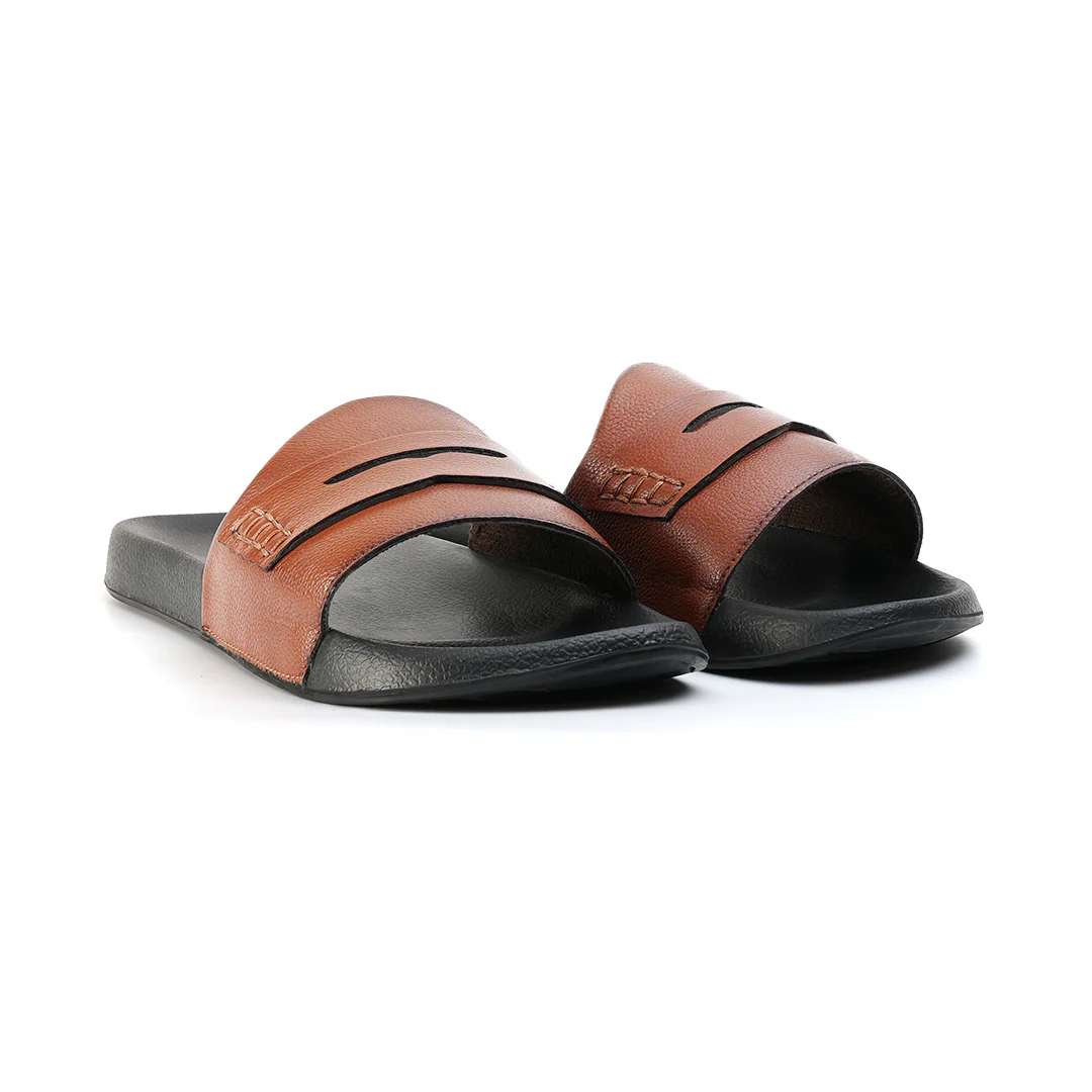 Monkstory Old Money Minimalist Sliders - Tan - Image 7