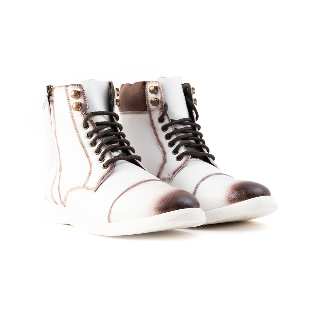 Monkstory Ombre High-Top Boots - White - Image 6
