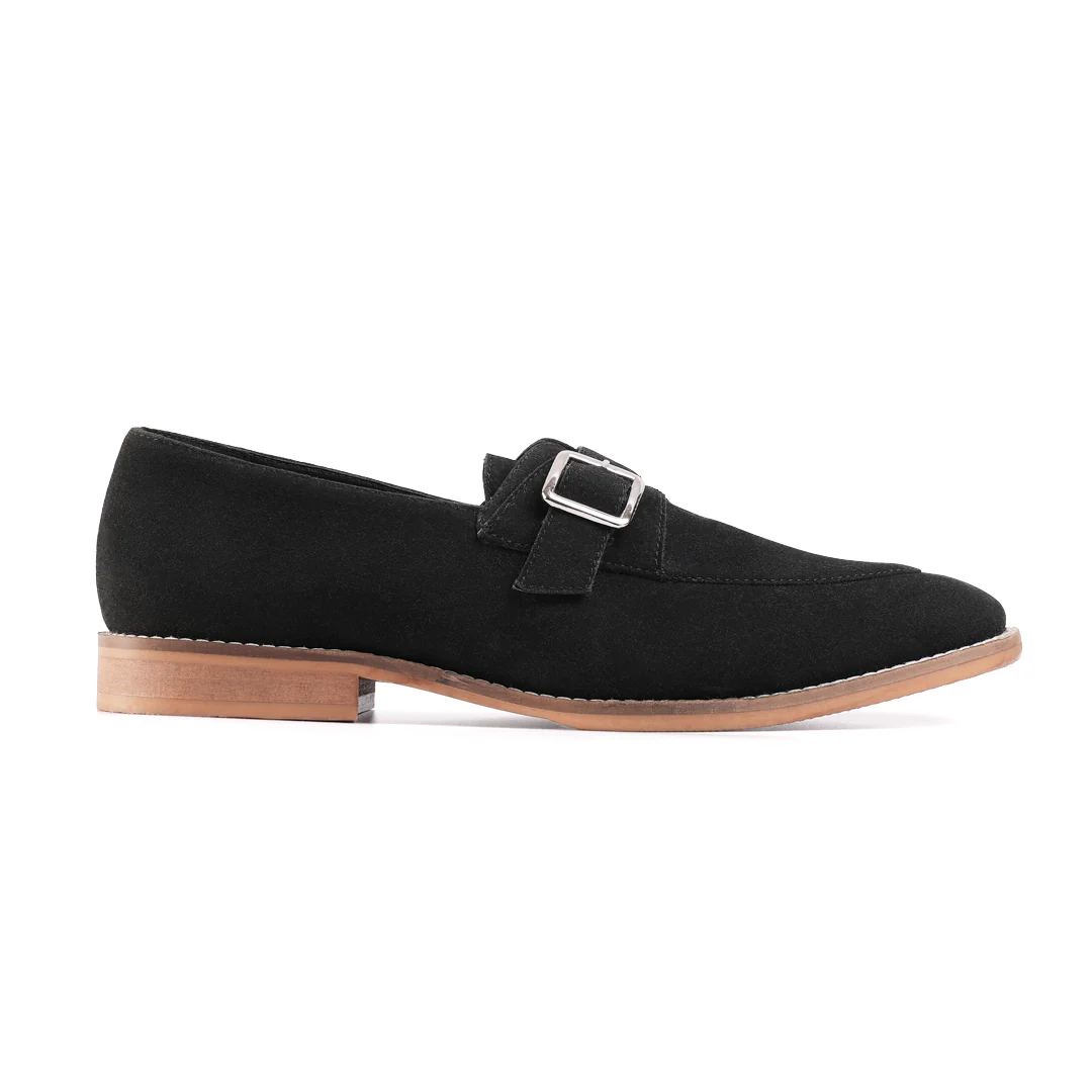 Monkstory Rustic Buckle Slip-Ons - Black - Image 3