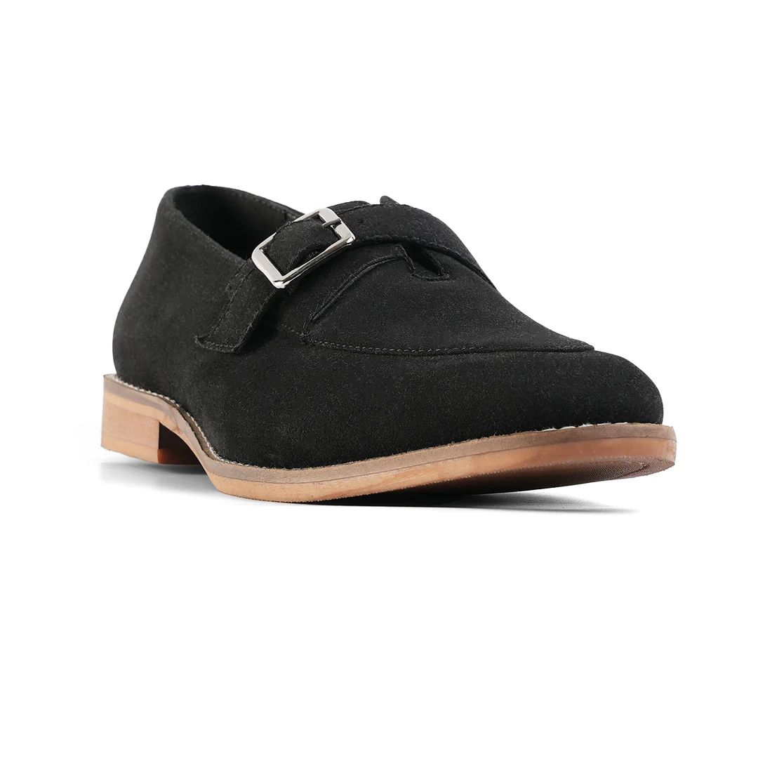 Monkstory Rustic Buckle Slip-Ons - Black - Image 4