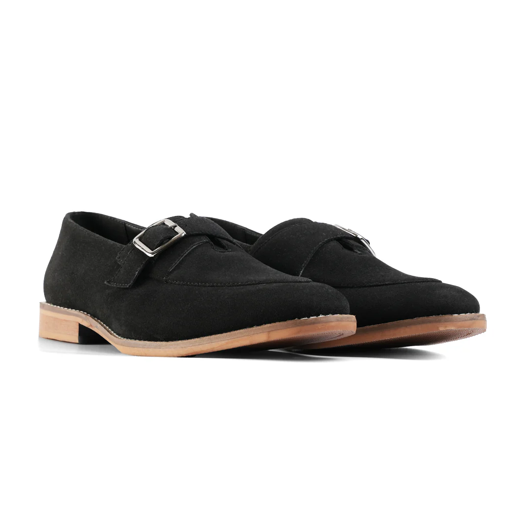 Monkstory Rustic Buckle Slip-Ons - Black - Image 5