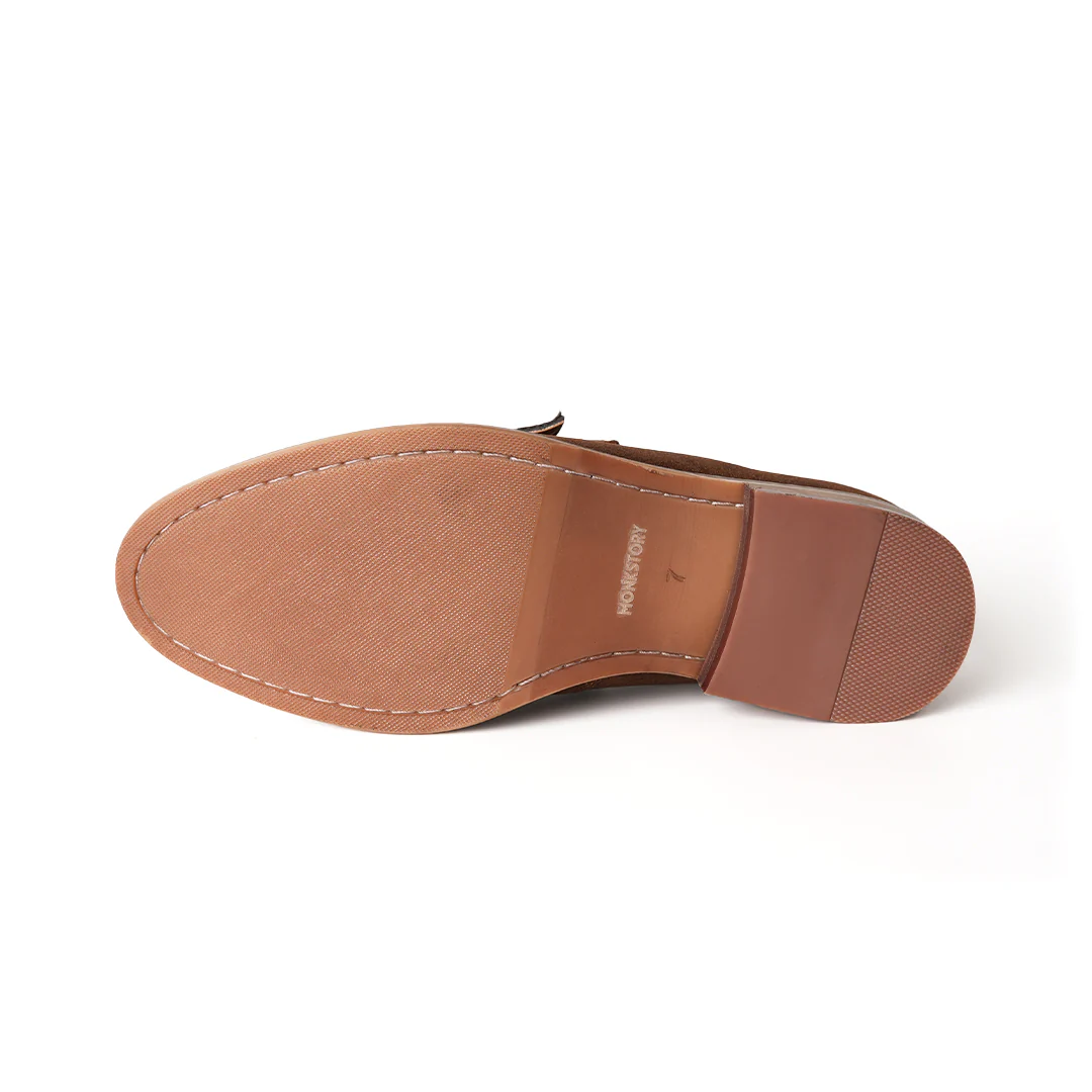 Monkstory Rustic Buckle Slip-Ons - Brown - Image 10