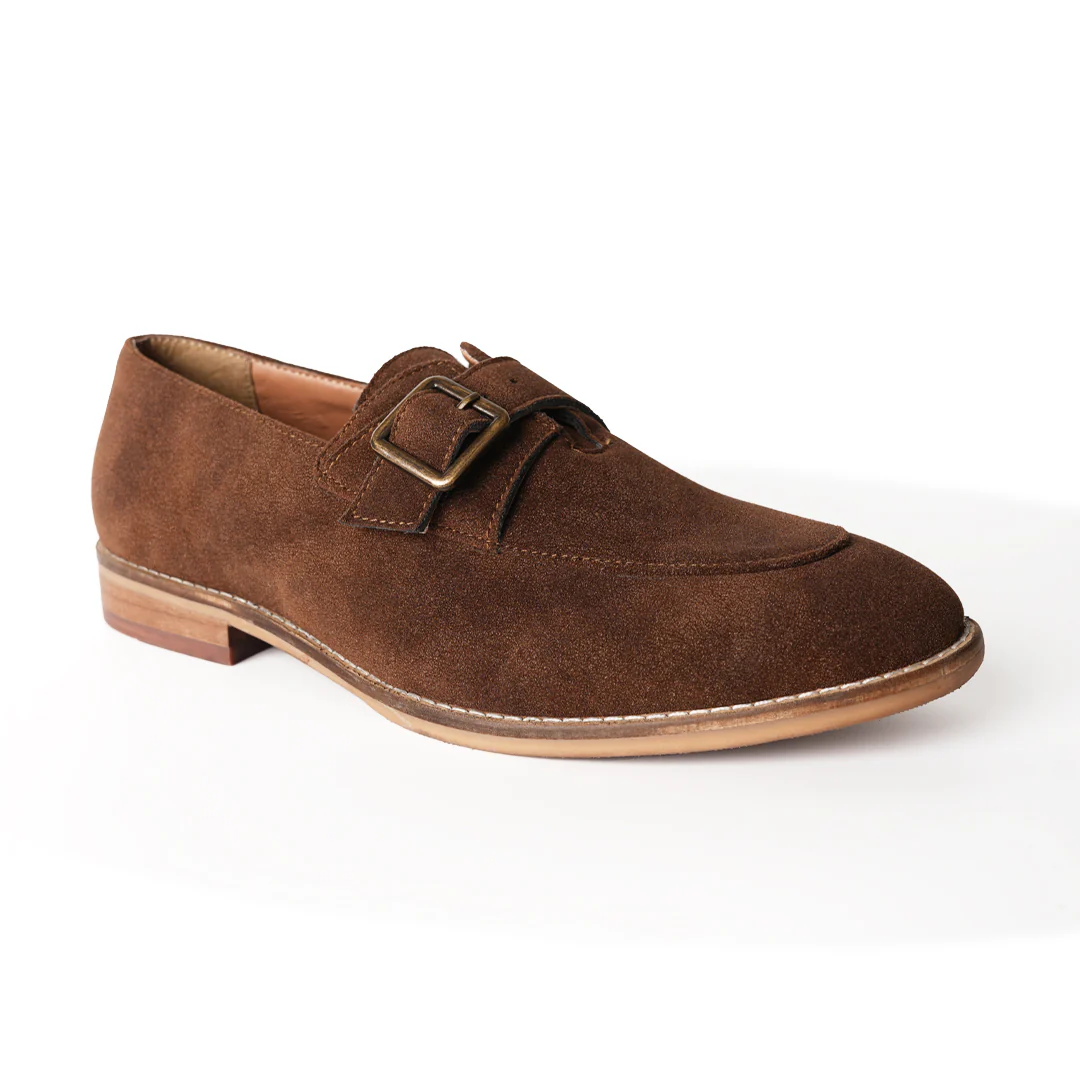 Monkstory Rustic Buckle Slip-Ons - Brown - Image 6