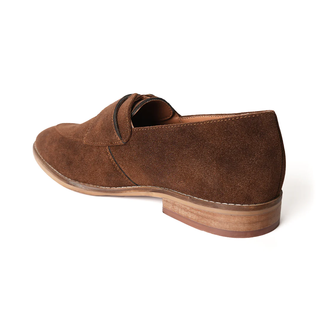 Monkstory Rustic Buckle Slip-Ons - Brown - Image 7