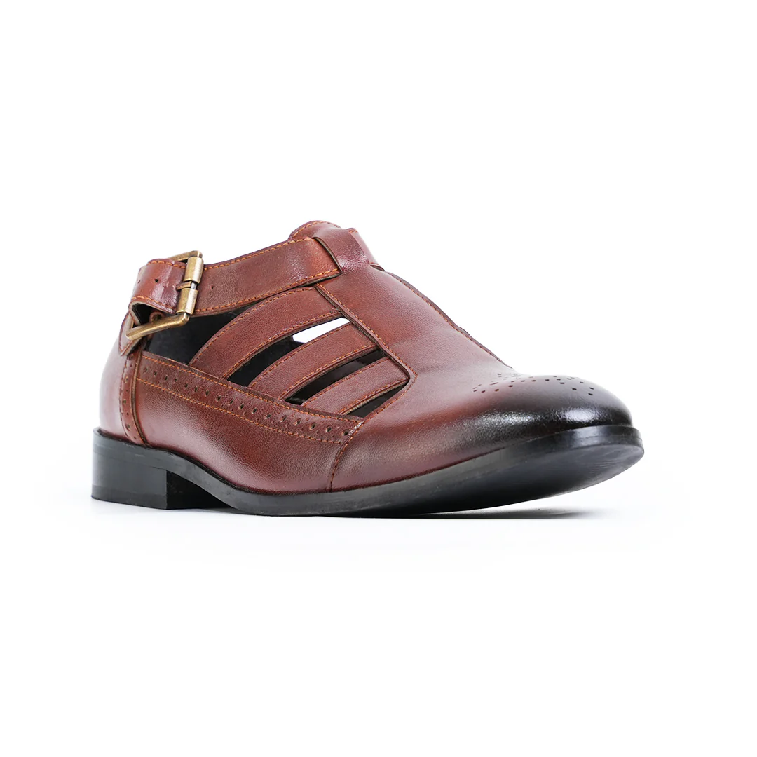 Monkstory Pathani Heritage Sandals - Tan - Image 7