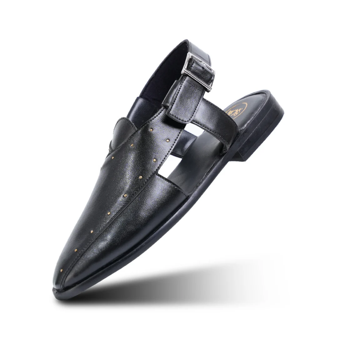 Monkstory Studded Nawabi Sandals - Black - Image 2