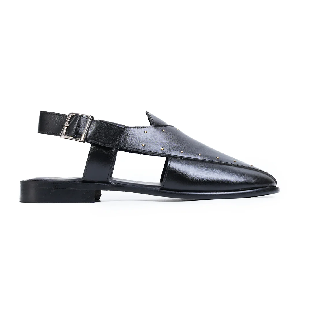 Monkstory Studded Nawabi Sandals - Black - Image 3