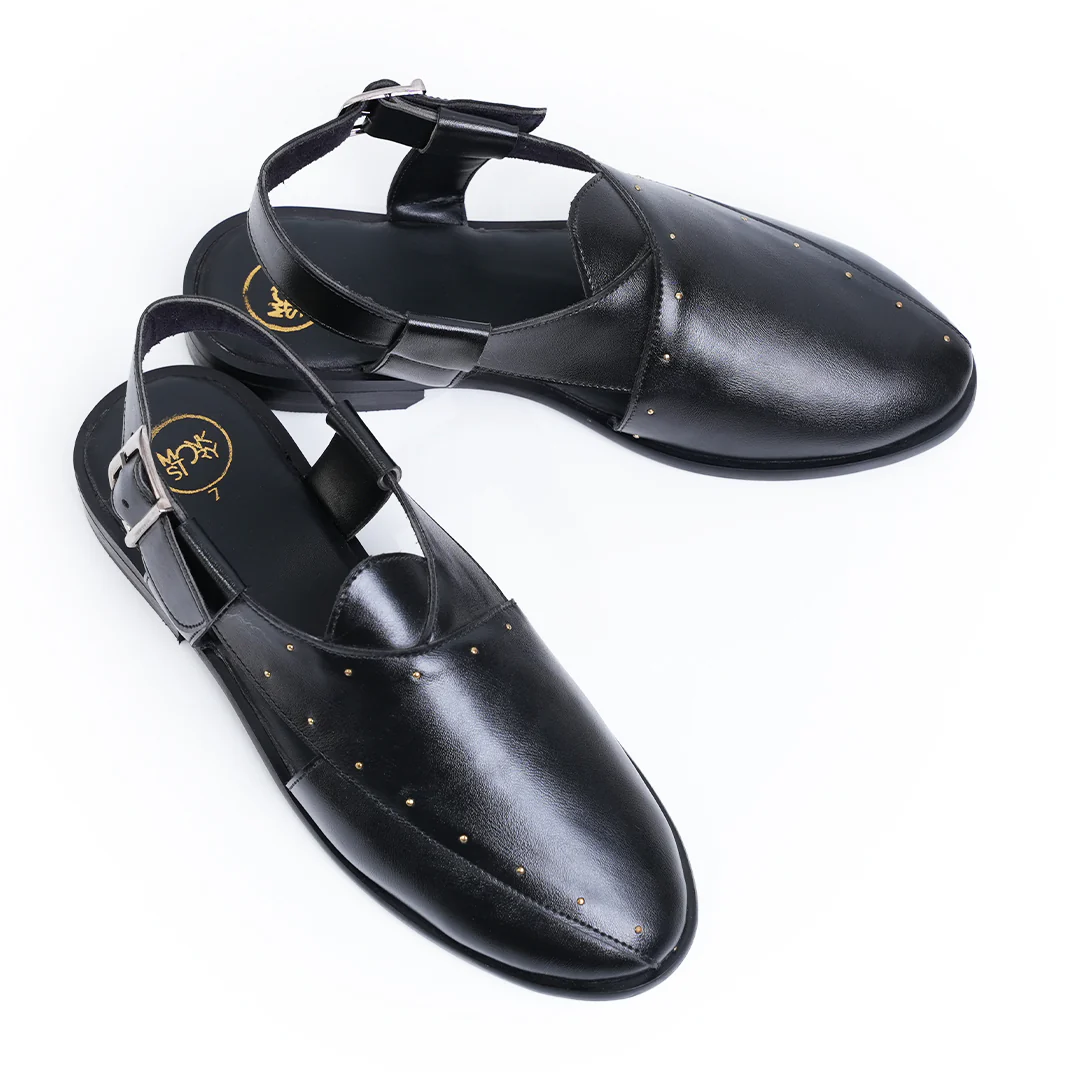 Monkstory Studded Nawabi Sandals - Black - Image 4