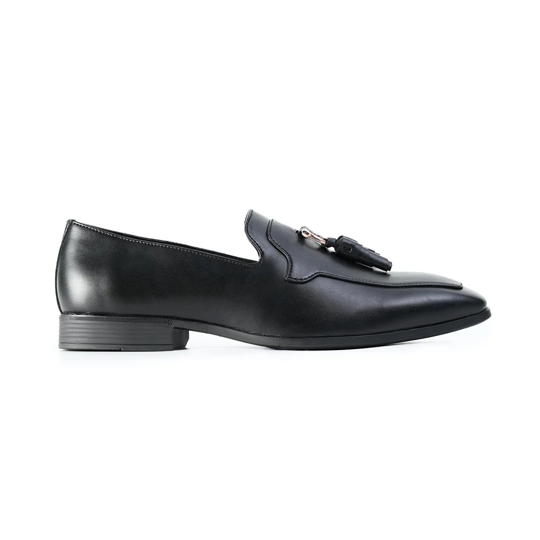 Monkstory Tassel Loafers with Rose-Gold Bit – Black - Image 5