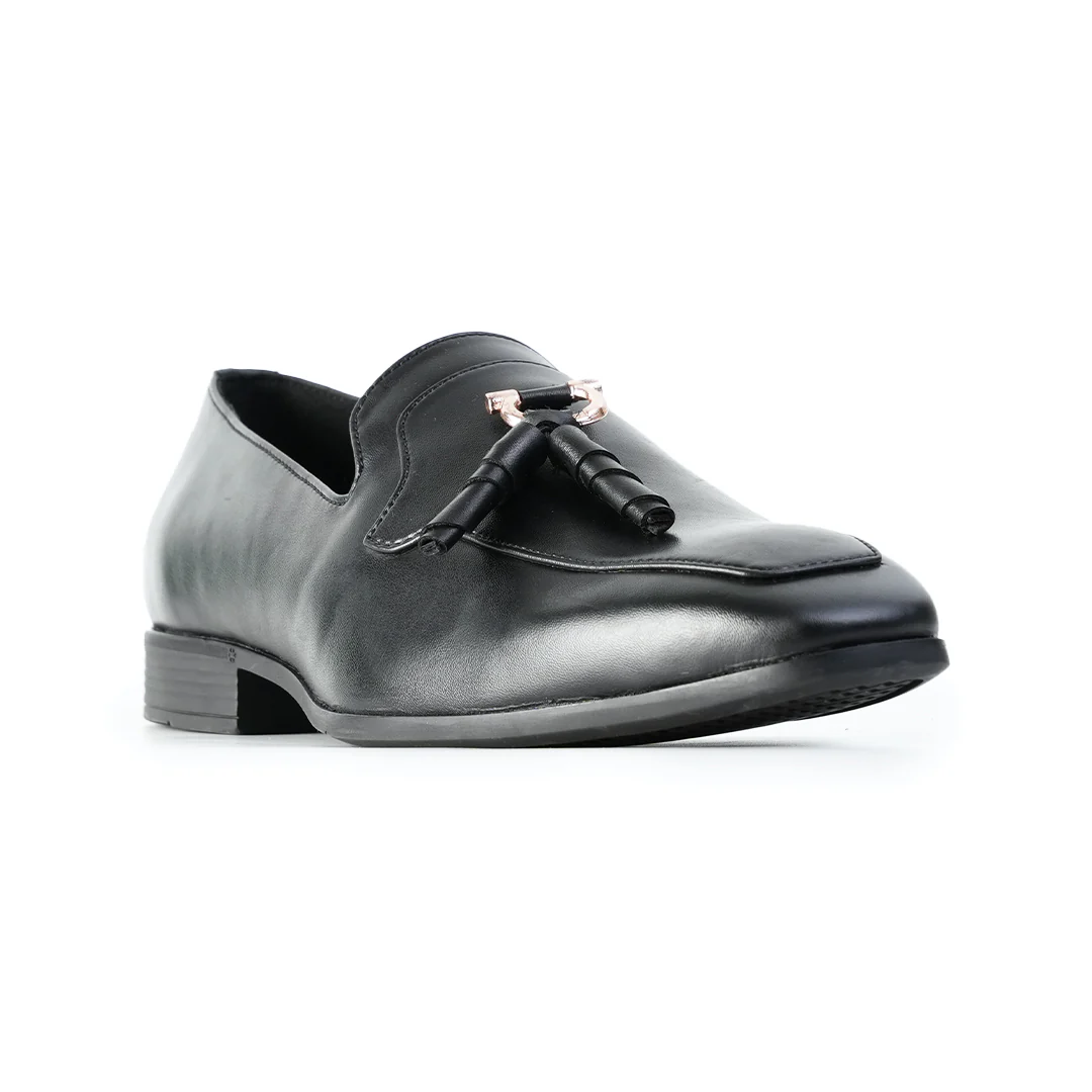 Monkstory Tassel Loafers with Rose-Gold Bit – Black - Image 6