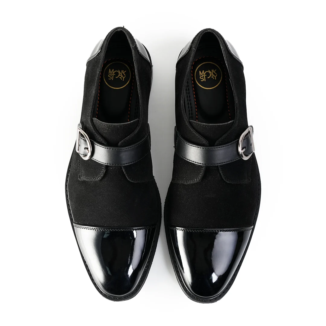 Monkstory Tuxedo Monkstrap Slip-Ons – Black - Image 4