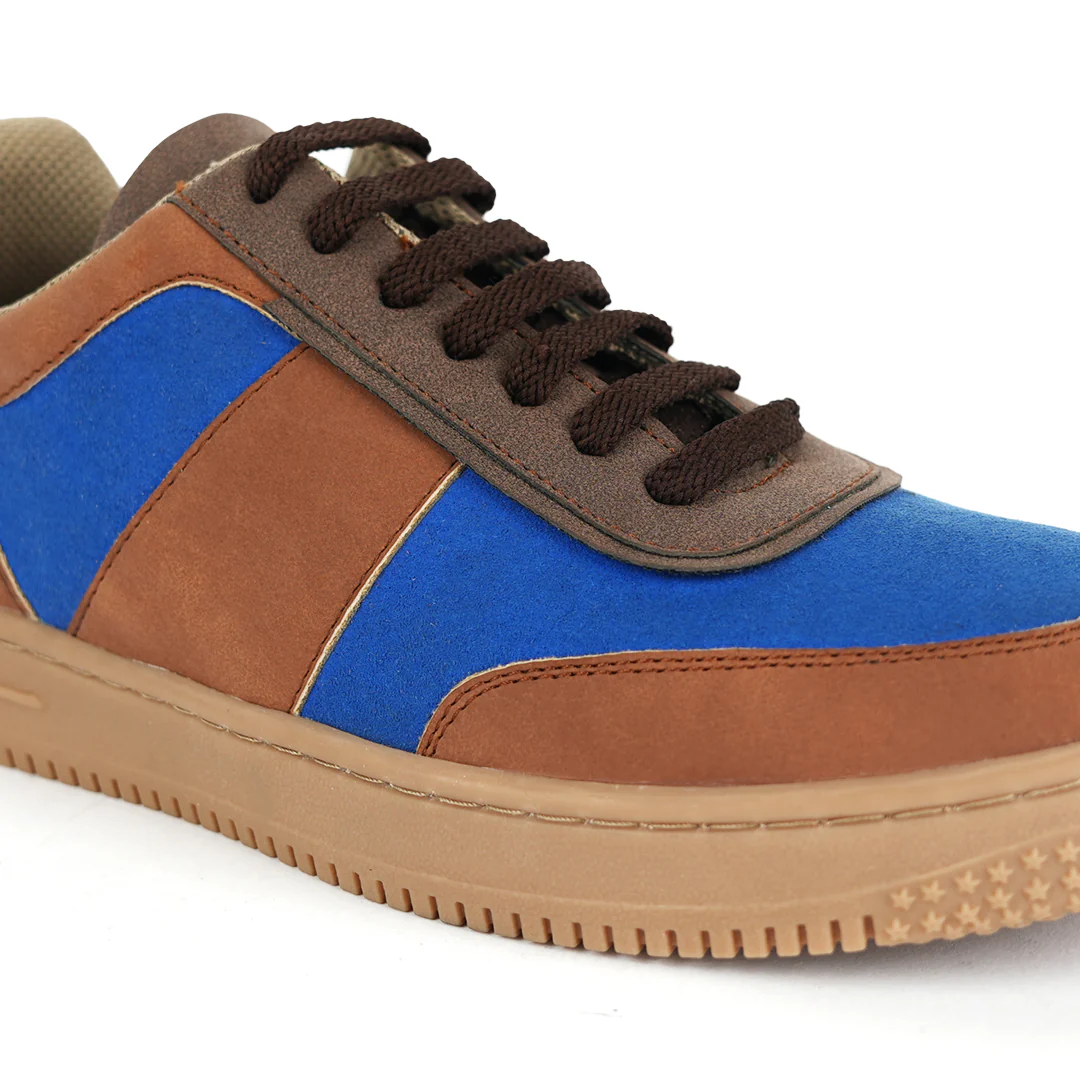 Monkstory Urban Street Sneakers - Blue/Brown - Image 4