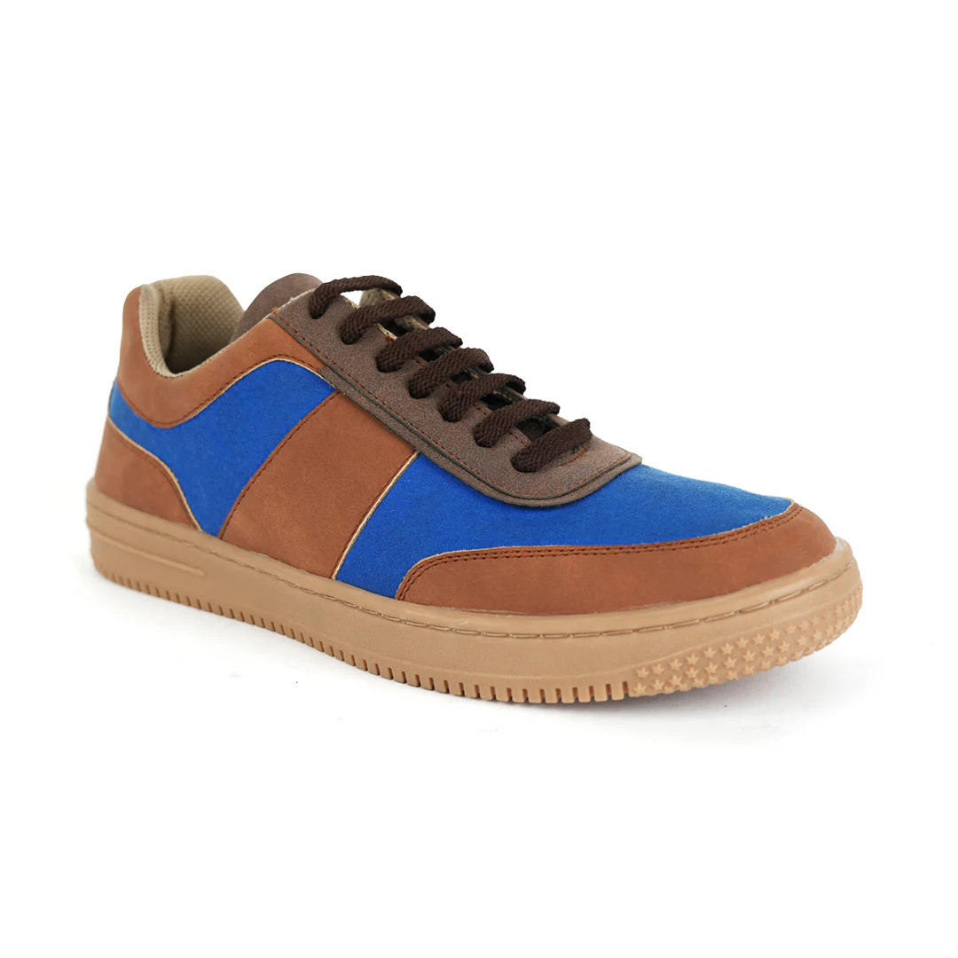 Monkstory Urban Street Sneakers - Blue/Brown - Image 5