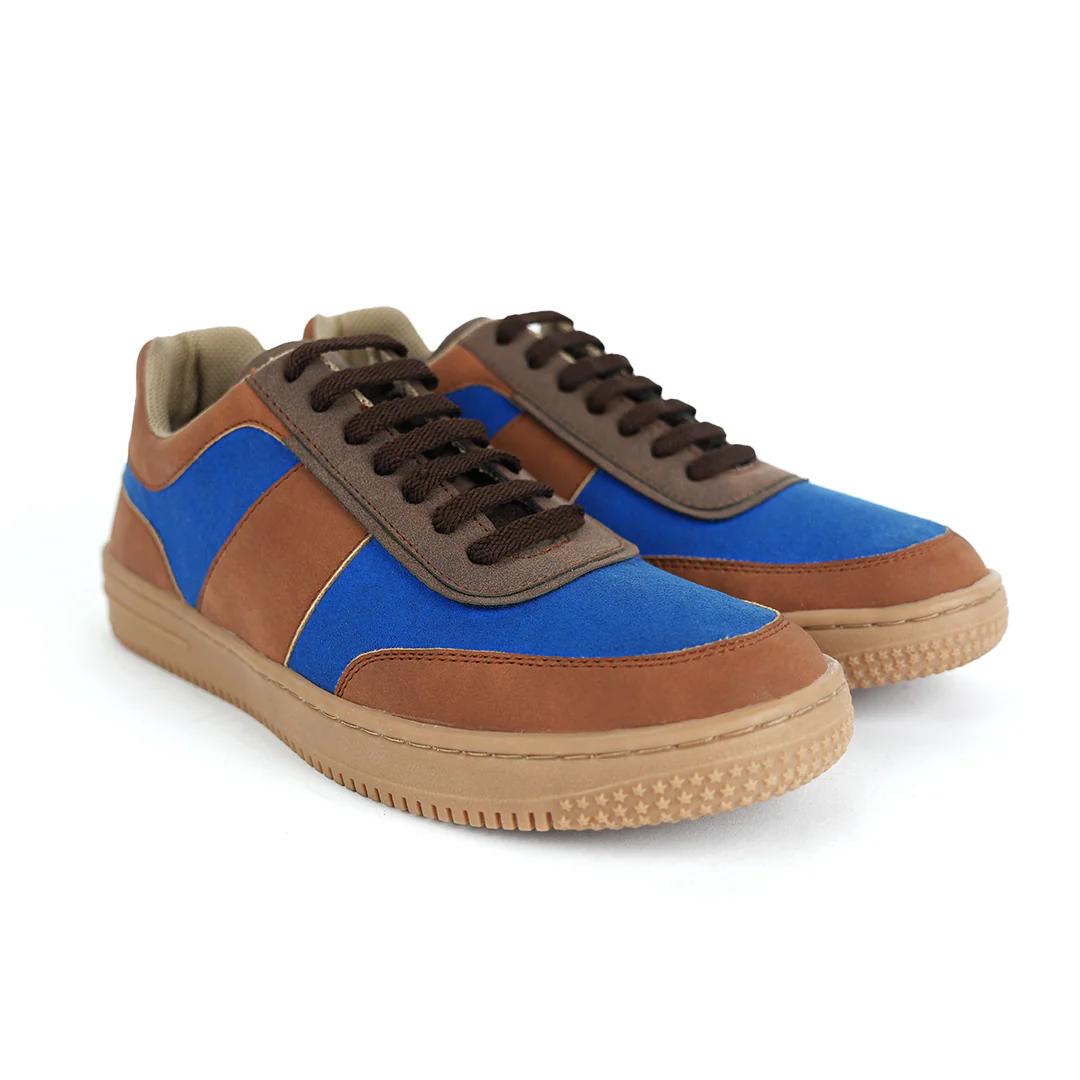 Monkstory Urban Street Sneakers - Blue/Brown - Image 8
