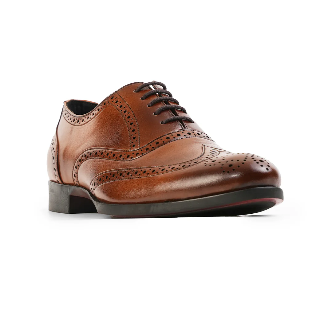 Monkstory Wingtip Oxford Lace-Up Brogues - Rich Tan - Image 8