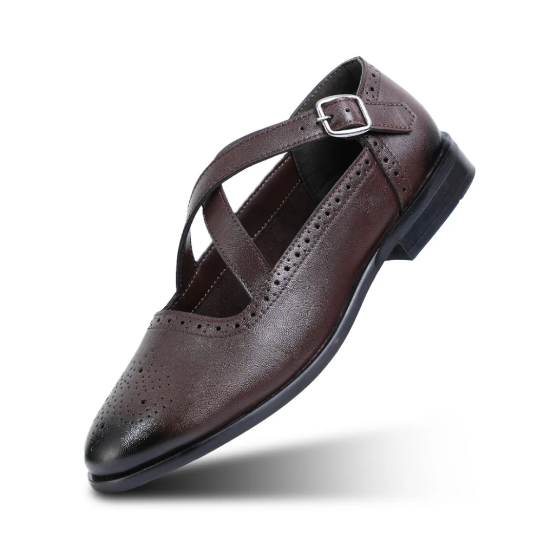 Monkstory X-Strap Peshawari Sandals - Brown - Image 2