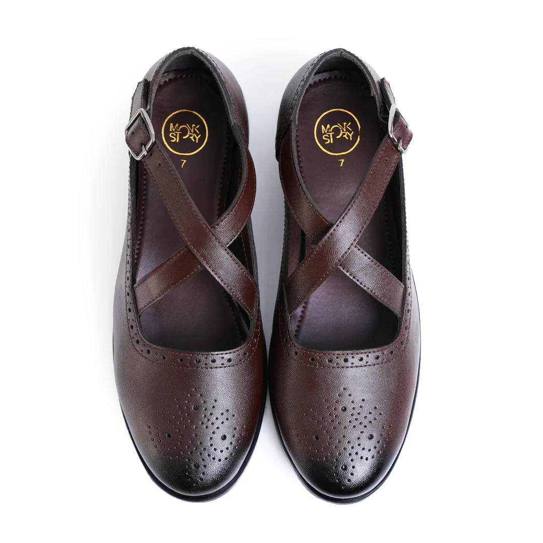 Monkstory X-Strap Peshawari Sandals - Brown - Image 5