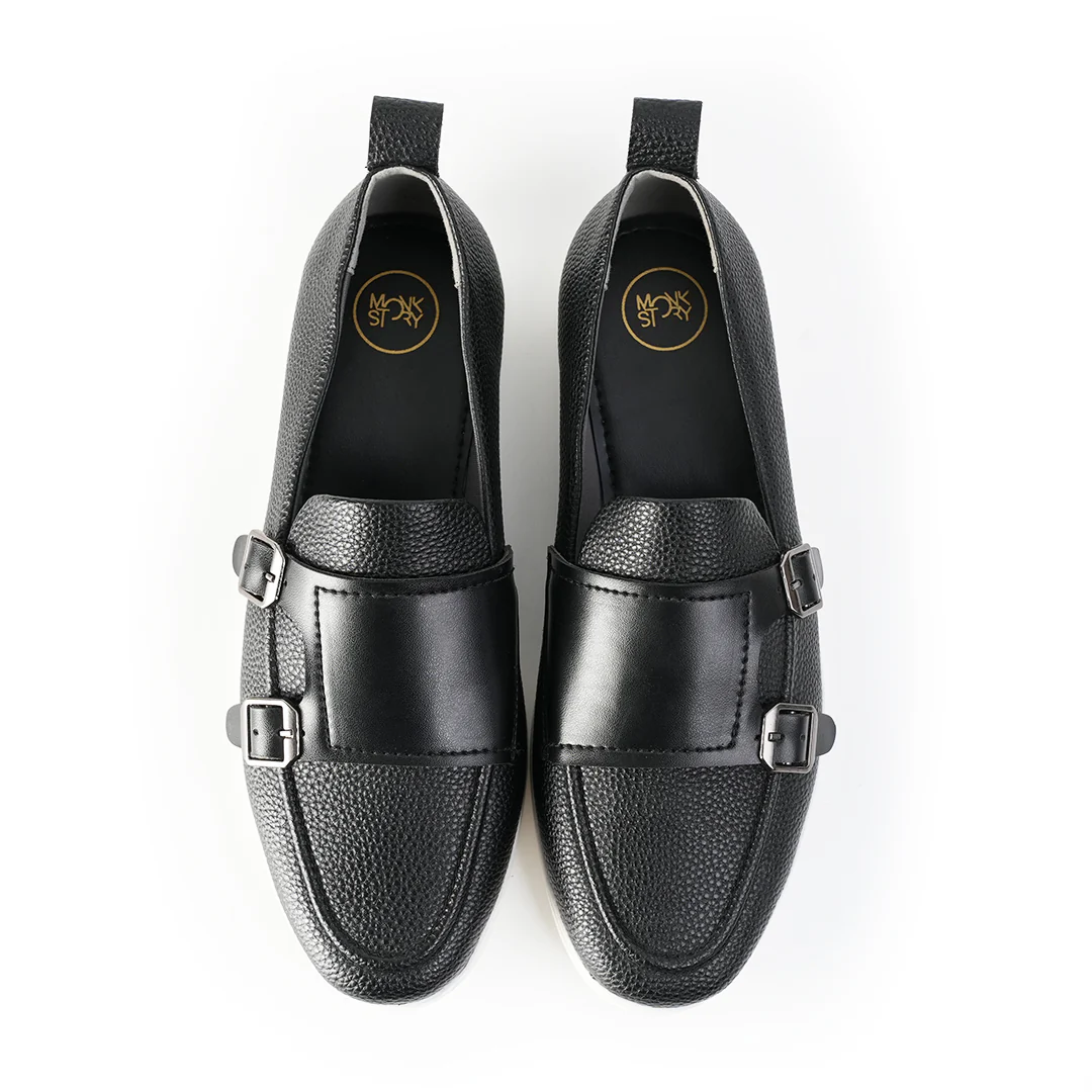 Monkstory Yacht Club Double Monk Slip-Ons - Black - Image 4