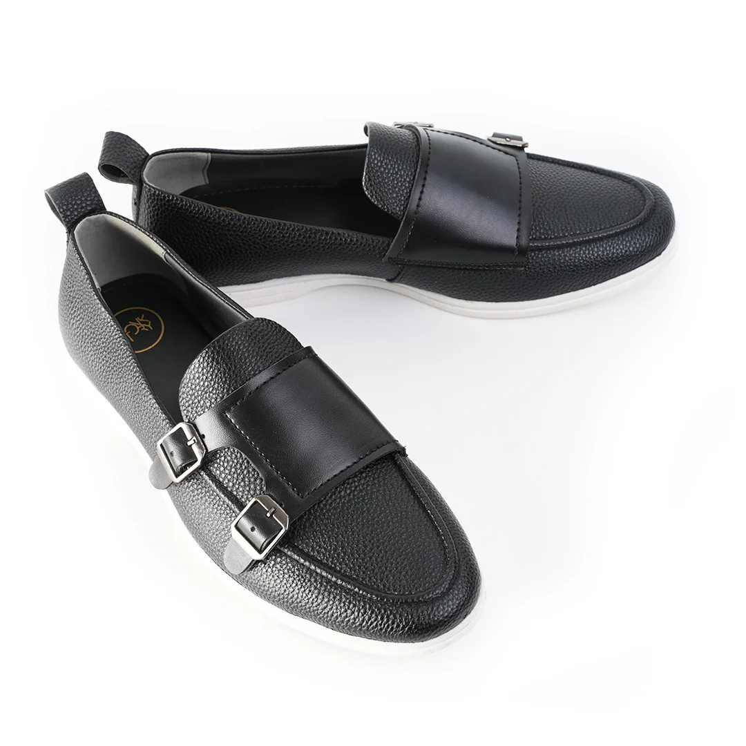Monkstory Yacht Club Double Monk Slip-Ons - Black - Image 5