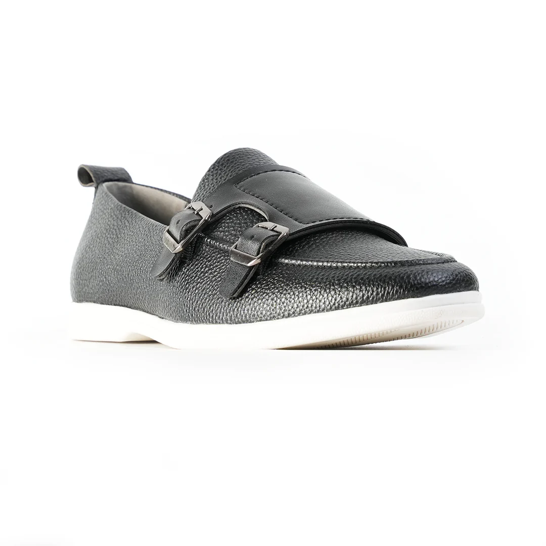 Monkstory Yacht Club Double Monk Slip-Ons - Black - Image 6