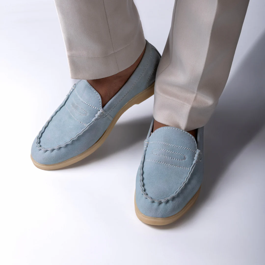 Monkstory Yacht Club Penny Stitch Loafers - Coastal Sky - Image 3