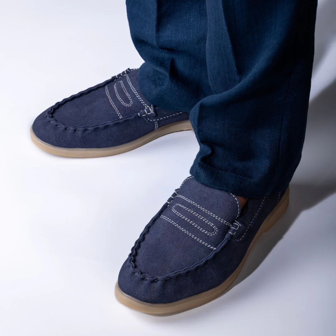Monkstory Yacht Club Penny Stitch Loafers - Nautical Navy - Image 3